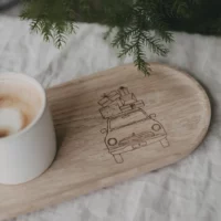 Mini Tablett Weihnachtsauto